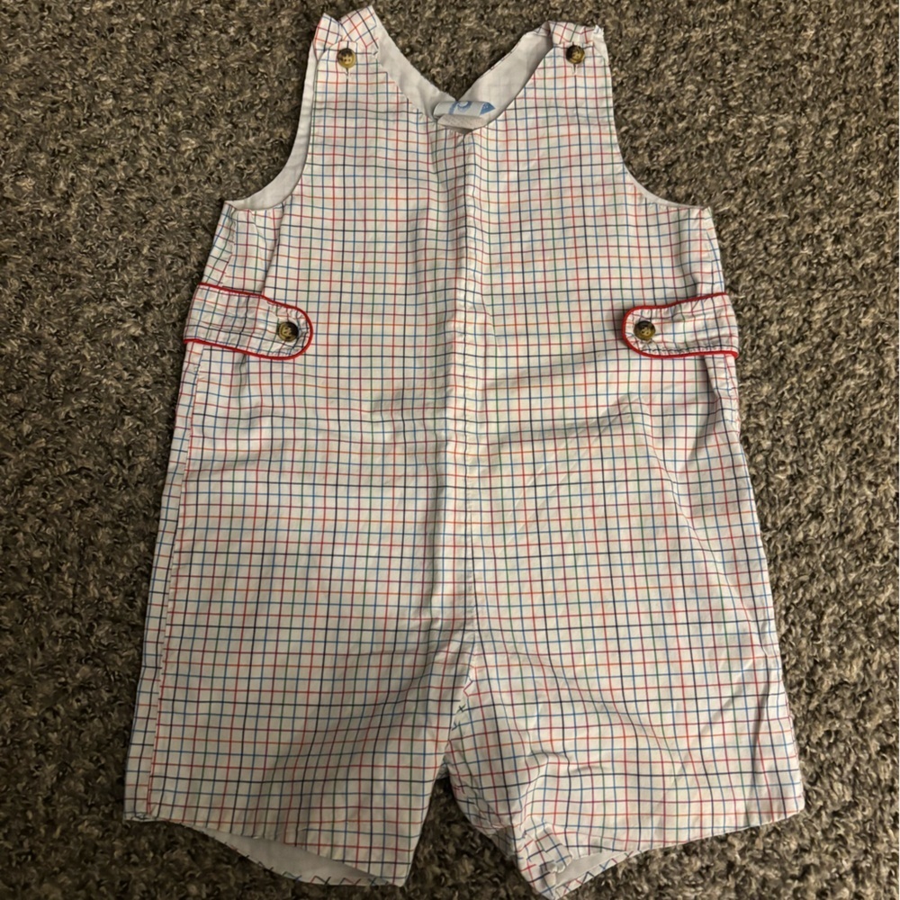 Bella Bliss 2T Multicolor Plaid Sleeveless Romper